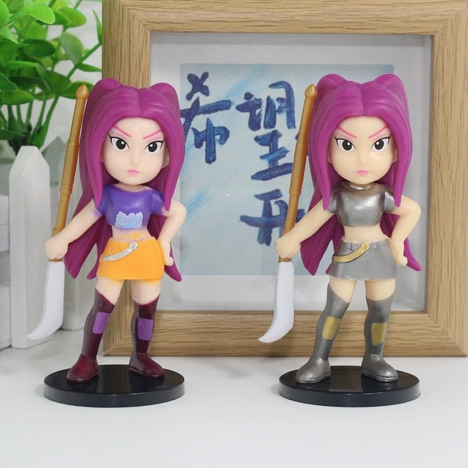 6pcs/set with Box KPop Demon Hunters Superstar Rumi Mira Zoe Acrylic PVC Action Figure Toy Anime Figurine Doll For Fans Gift