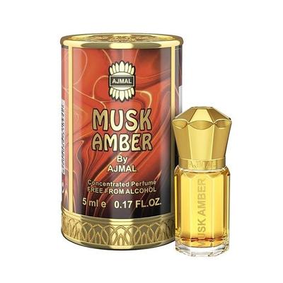 MUSK AMBER Attar | Drevitá & Korenená Vôňa | Bezalkoholový | Dlhotrvajúci Attar Pre Mužov - 5 ML