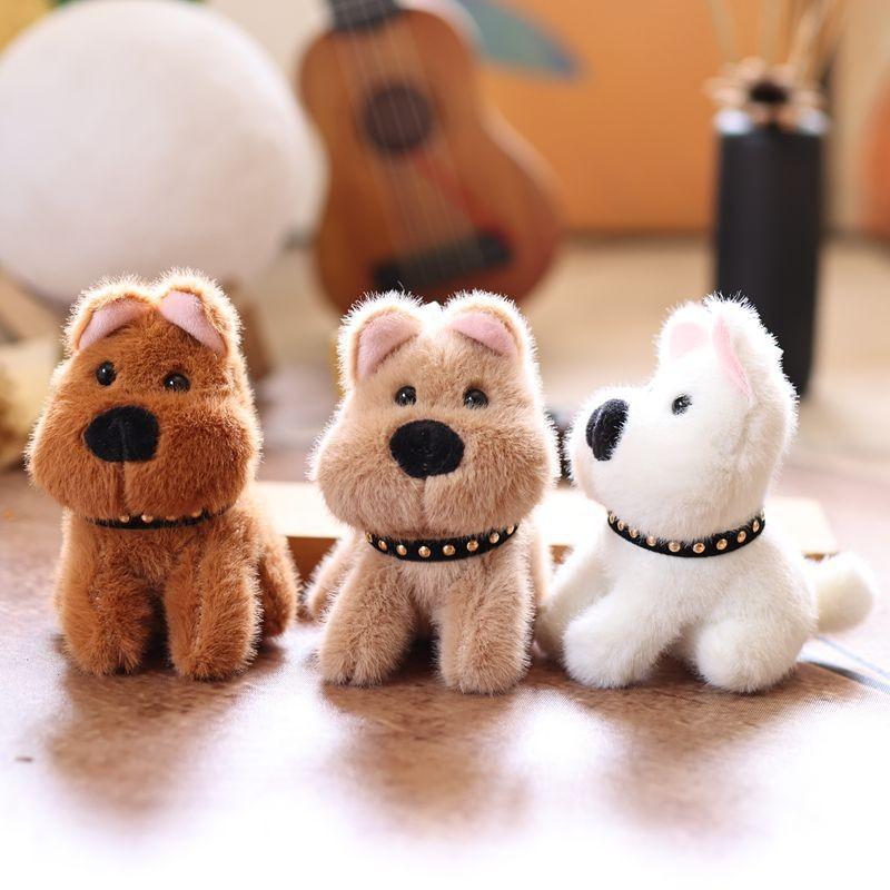 West Highland Plush Dog Doll With Key Chain And Pp Cotton Filling For Bag Decor