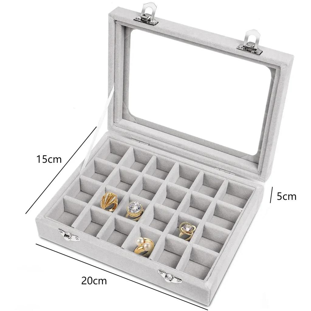 NEW Jewelry Box with Large Capacity for Earrings, Rings, Necklaces and Nail Art Decorations, Jewelry Organizer Case