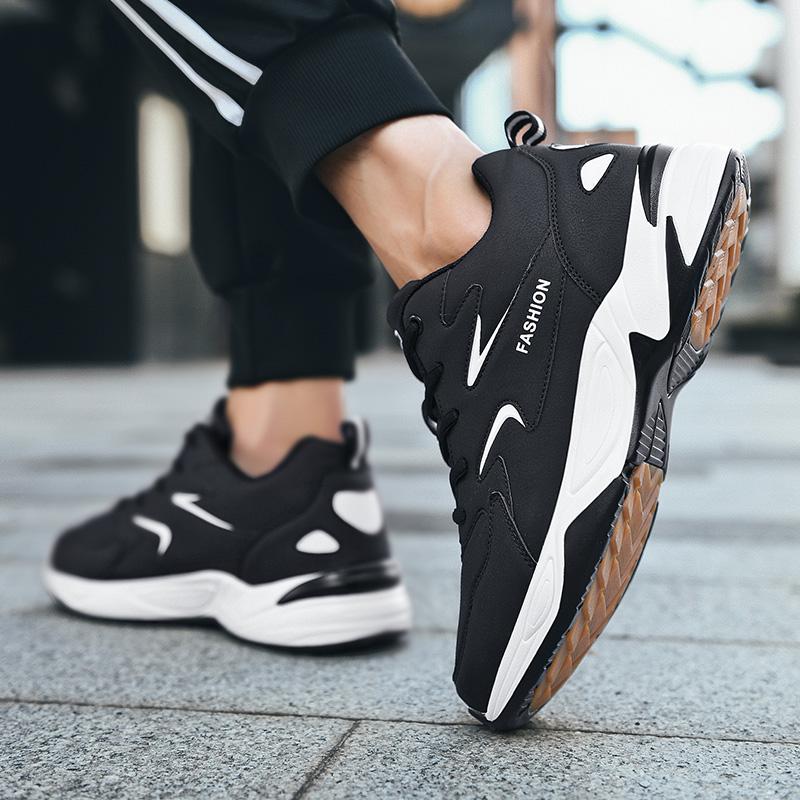 Fashion High-Top Leather Basketball Training Men Casual Sports Shoes Classic Running Comfortable Outdoor Breathable Flat Jogging Man 48