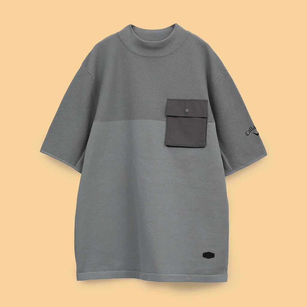 Short Sleeve Knit Mock Neck Shirt Golf C25134103 M [Callaway] Men's (Oversized Silhouette) / / 1021_Gray