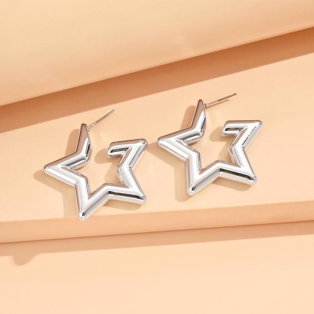 Exquisite High-End Metal Hoop and Stud Earrings with Niche Design