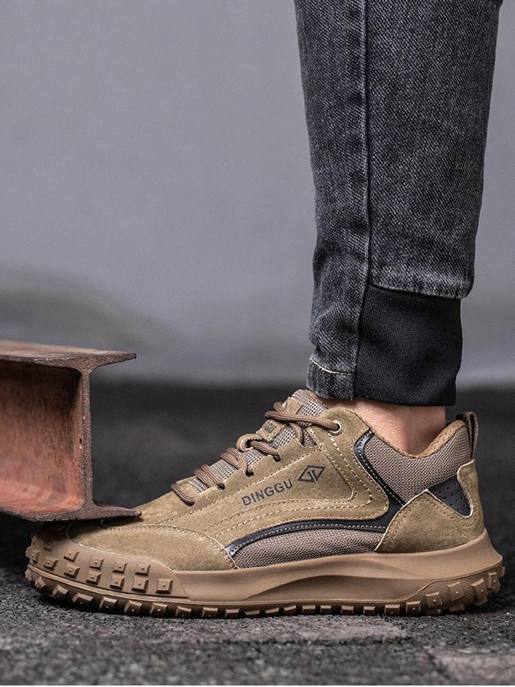 Zapatos de Seguridad para Hombre para Trabajo Indestructibles Resistentes al Desgaste Zapatillas de Trabajo Plantilla de Kevlar Puntera de Acero Protectora Botas de Seguridad