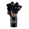 14pcs silicone utensil set with plastic holder