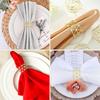 12Pack Gold Metal Napkin Buckle Table Decorative Napkin Ring For Wedding Holiday Christmas