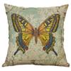 Elegant 18" Butterfly Bees Cotton Linen Pillow Case For Stylish Home Decor