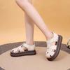 Baotou Retro Sandals Women's Summer New Leather Thick-soled Lightweight and Not Tired Feet Soft-soled Pig Cage Shoes