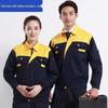 Men's Wear-Resistant Long Sleeve Workwear Set for Spring & Autumn: Ideal for Workshop, Auto Repair, Construction, and Electrical Mechanic Jobs.