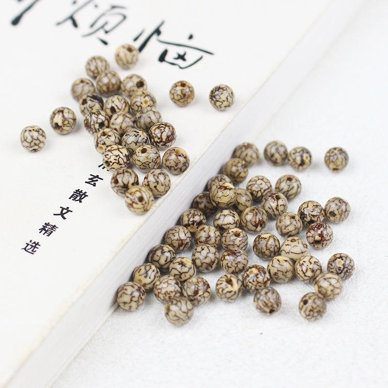 Silver Line 6MM Bodhi Seed Beads for DIY Buddhist Wenwan Accessories, New Chinese Style