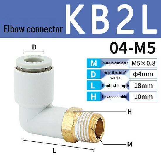 SMC Pneumatik-Schnellkupplung 90°-Winkel mit Außengewinde Serie KB2L