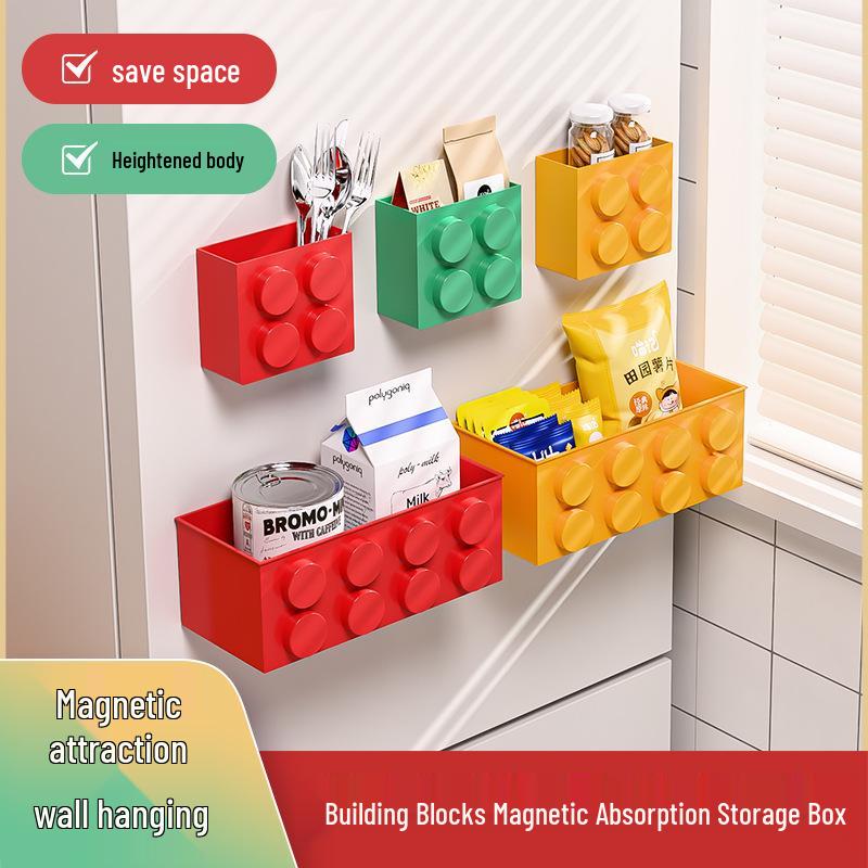 Magnetic Refrigerator Storage Rack for Cling Film and Decorations