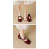 French Shoes Women Chunky Heel Small Leather Shoes Retro Devotion