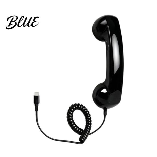3.5mm Telephone Handset Vintage Receiver for Cell Phone, Type-C Wired Handheld Phone Retro Handset, Universal Smartphone