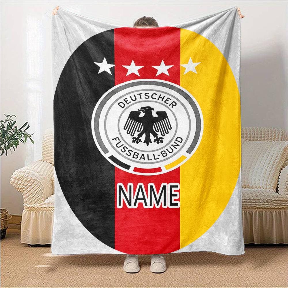 Custom Name Schalke Team Crest blanket for Couch & Bed, Plush Cozy Fuzzy Blanket Super Soft & Warm Blankets for Fall and Winter. 0908259