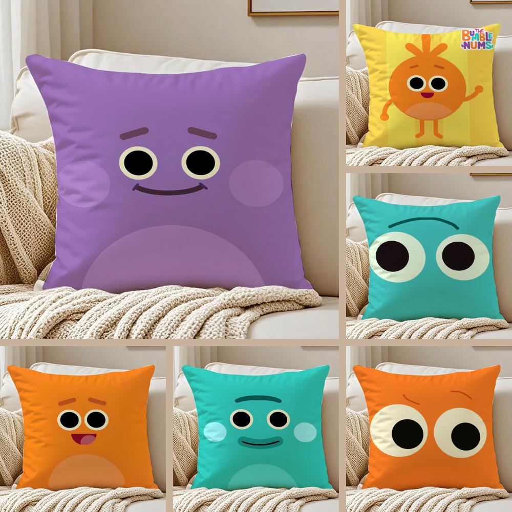 Federa Cuscino Anime The Bumble Nums Peluche Corto Setoso Stampa Double-Sided Federa per Cuscino per Divano Tutte le Stagioni Decorazione Casa Regalo