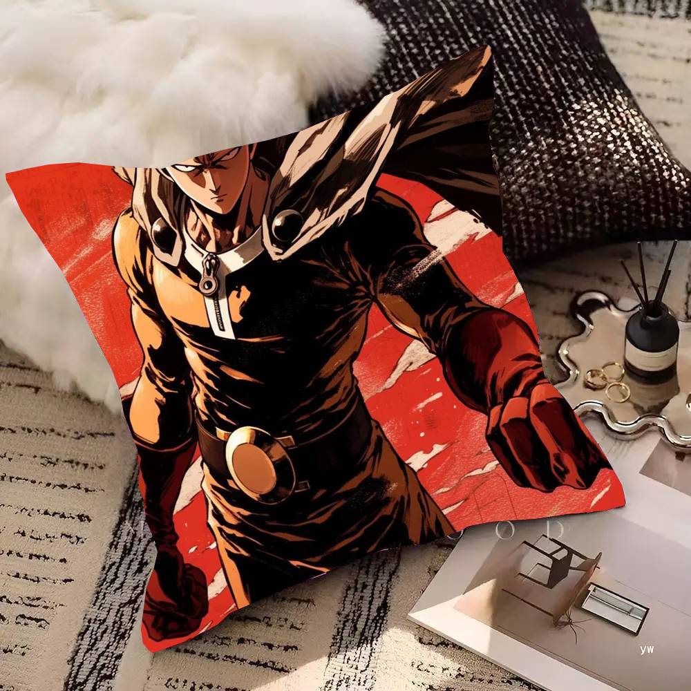 One Punch Man Animation Pillow Case Fashion Square Pillowcase Bedroom Sofa Room Ins Decoration Leisure
