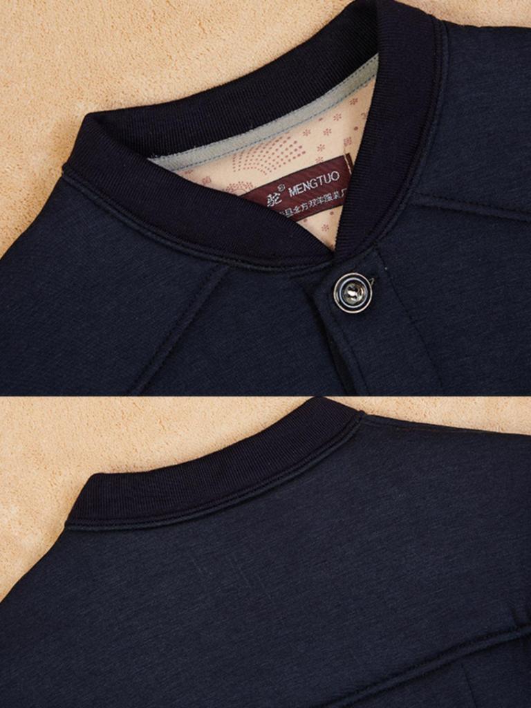 Meng Tuo Men's Camel Hair Winter Jacket - Thick, Warm, Home Wear for Mid-Aged & Elderly, Plus Sizes Available