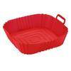 Reusable Silicone Baking Mat for Air Fryer Nonstick Square Tray with Handle for Oven and Kitchen Cooking Accessories