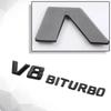 bivfzz1 2025 W124 W210 1pcs For Mercedes benz A B R G Class GLK GLA C200 E200 C200L S500 S600 Car Door sticker V8 BITUBRO badge Emblem b