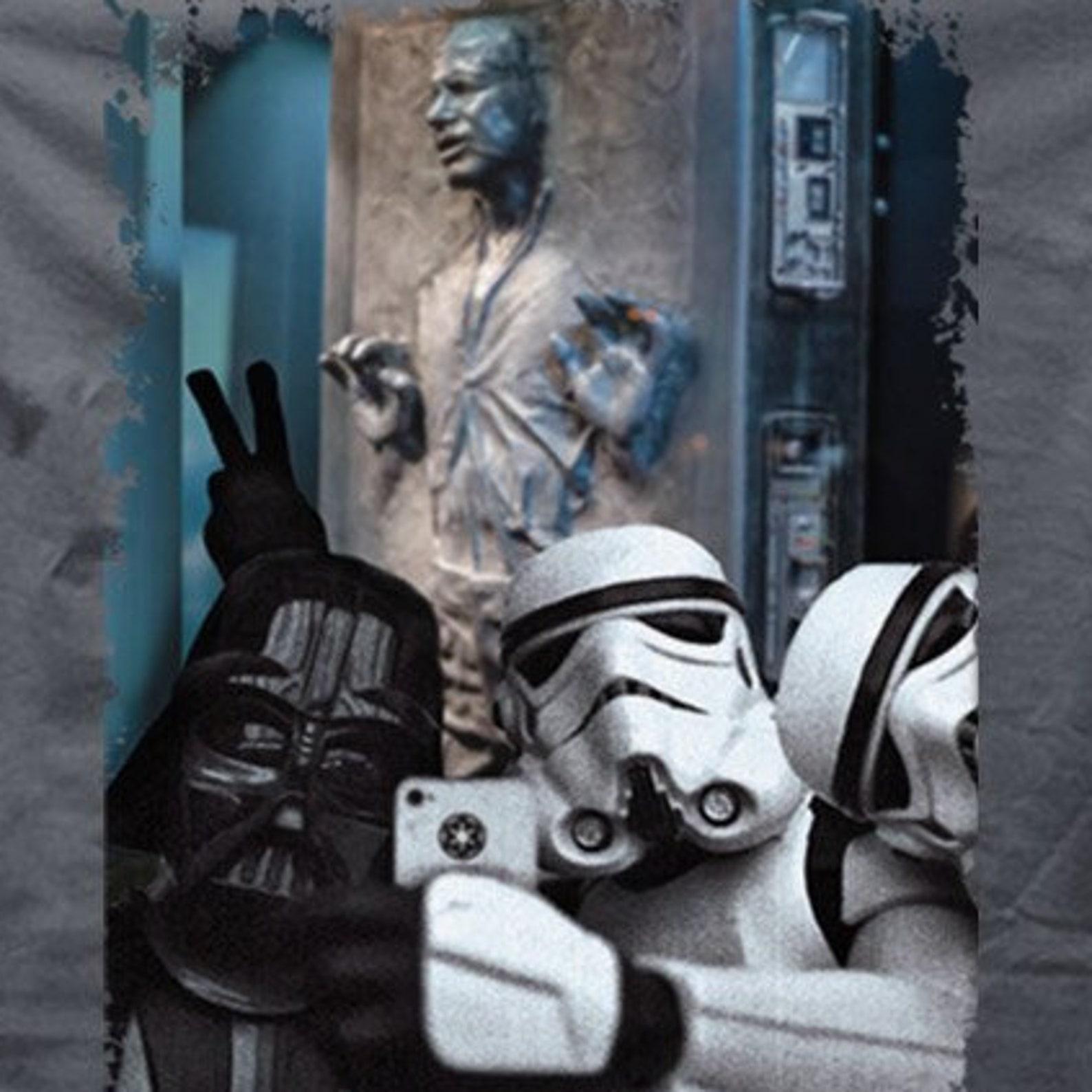 Star Wars StormTrooper Darth Vader Selfie Han Solo Frozen in Carbonite t-shirt 9773 4XL