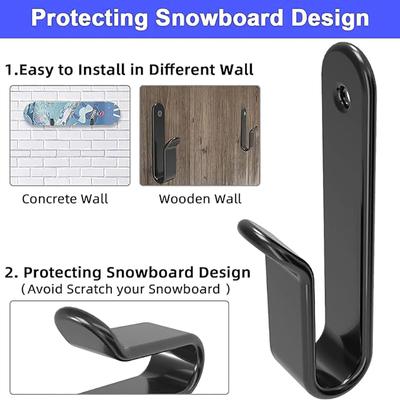 Snowboard Wandhalterung Snowboard Wandhänger Teile Wandmontiert Metall Werkzeugorganizer Aufbewahrungshaken Surfboardhalter Für Wohnung