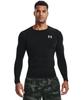 UA HeatGear Armour Compression Long Sleeve Black and Size Training Baselayer Shirt, Men's, White, L,
