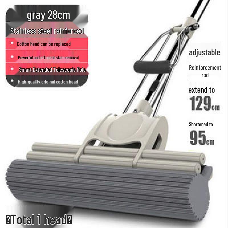 Миссис. Моп-швабра Sailor 38 см, впитывающий, с большим валиком и ручкой из нержавеющей стали