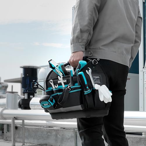 DURATECH Multifunctional Tool Bag, Tool Storage Bag, 900D Oxford Cloth with Adjustable Shoulder Strap and Steel Handle, Large Capacity, for Maintenanc