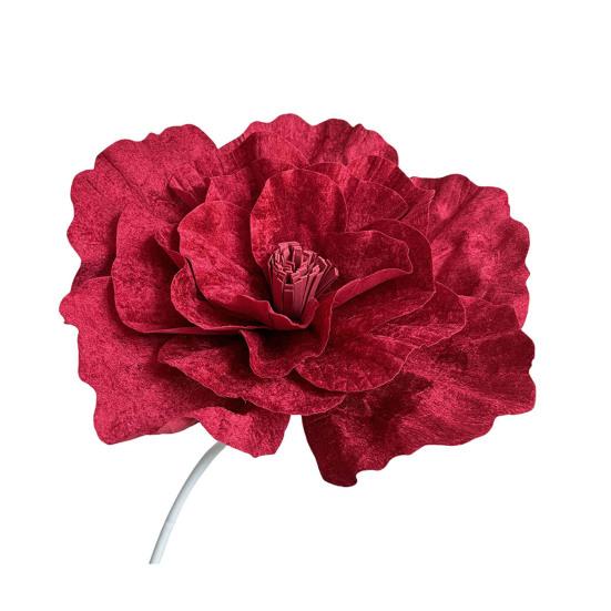 Large Artificial Peony Realistic Giant Fake Silk Flower Head with Stem Home Office Wedding Party Floral Arrangement Decoration