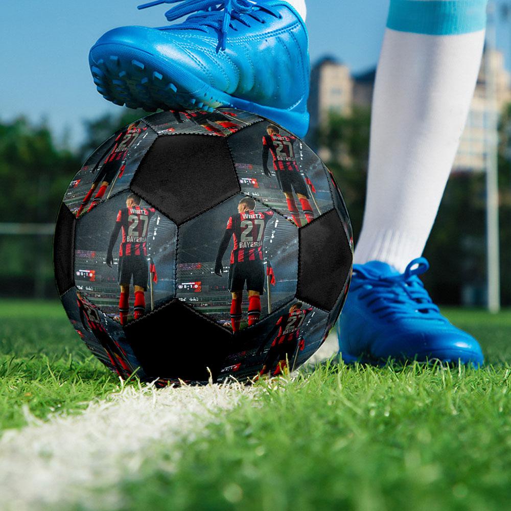 Florian Wirtz size5 Soccer Ball, colorful, suitable for all ages, machine-stitched, PVC material, competition grade,durable and high bounce