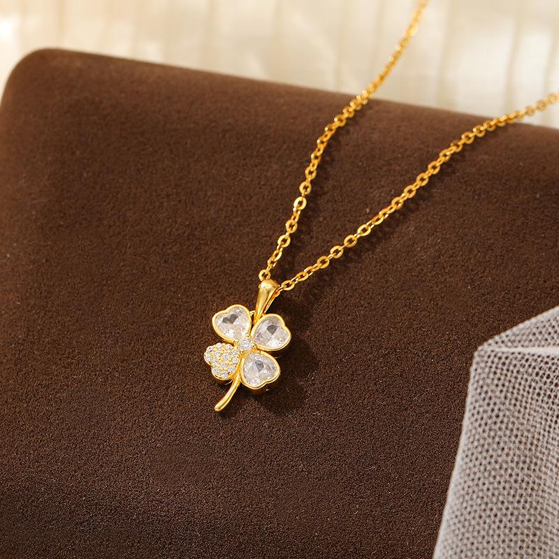 

Ожерелье из серебра 925 пробы Banyan Tree Четырехлистный клевер - Элегантный женский дизайн, Новая модная цепочка для ключицы 925 Silver