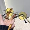 Occhiali da sole rotondi piccoli per donna e uomo, montatura in metallo ultra mini, antiriflesso, hip hop punk, occhiali da sole da uomo, occhiali da sole alla moda