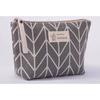 Large Capacity Canvas Wash Bag Fabric Zipper Coin Purse Convenient Travel Storage Bag