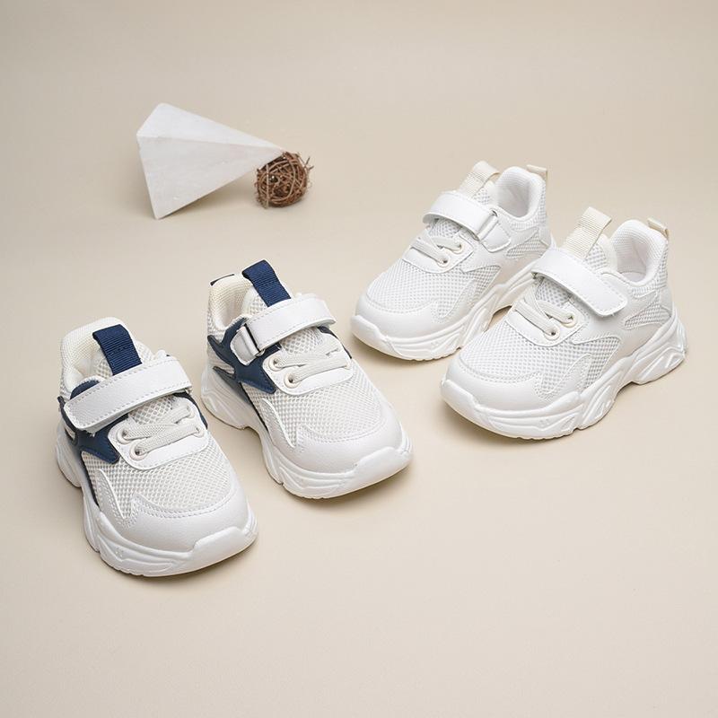 

Детская обувь на липучке, спортивная обувь для мальчиков на мягкой подошве, повседневные кроссовки для девочек на толстой сетчатой ​​подошве