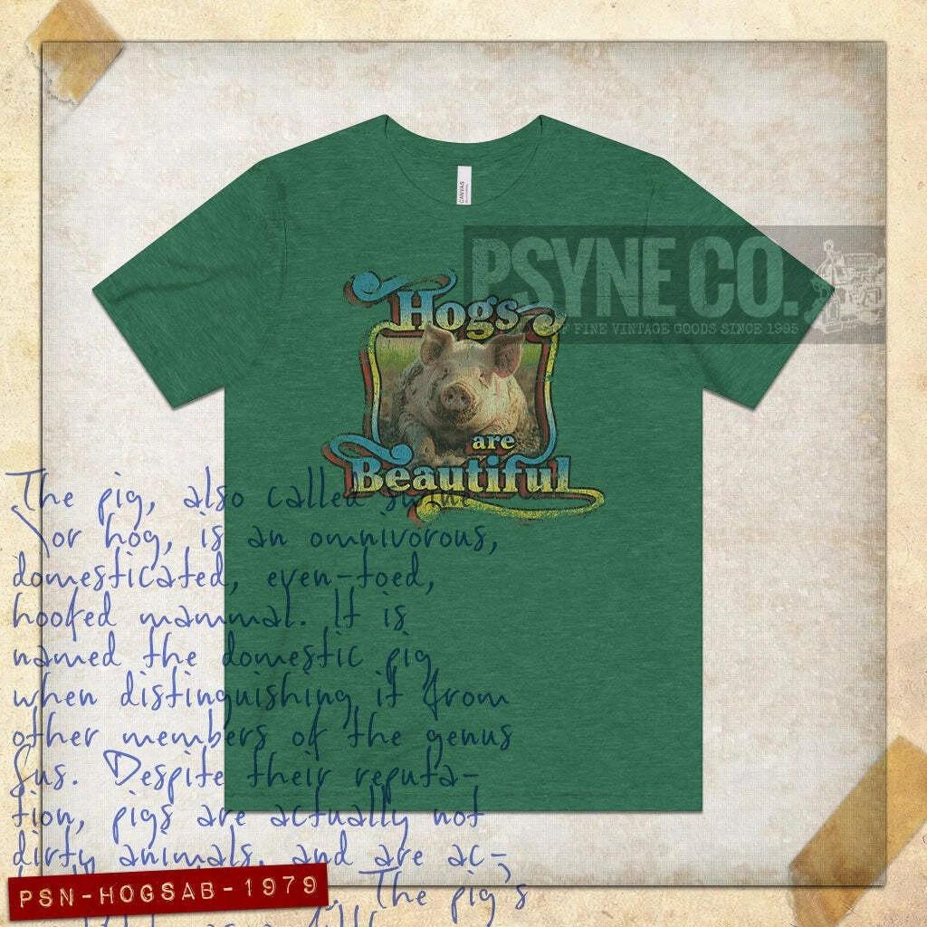 

Hogs Are Beautiful 1979 Vintage Men s T shirt L