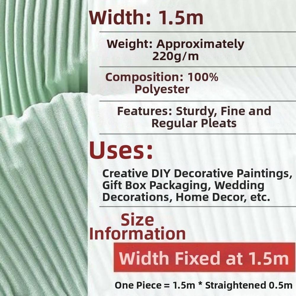 150x100cm Plissierter Stoff Strukturierter Stoff Mikroelastisch Chiffonstoff Akkordeonfalte Knitterstruktur Georgette Stoff