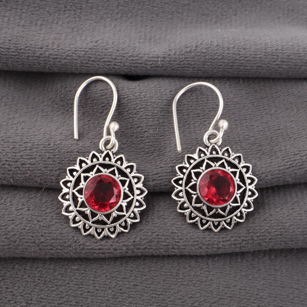 Pink Tourmaline Gemstone Jewelry, 925 Sterling Silver Earring, Handmade Gorgeous Jewelry, Designer Earring Gift For Women