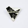 Oasis Snow Mountain Triangle Brooch: Decorative Alloy Pin for Backpacks, Clothing, and Hats.