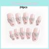 Removable Nail Art Stickers With Peach Heart Pearl Design Gel Jelly Double-sided