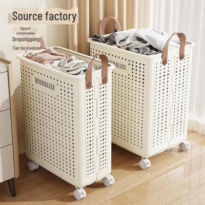"Large Folding Laundry Basket for Dirty Clothes - Household Storage for Bathroom & Balcony"