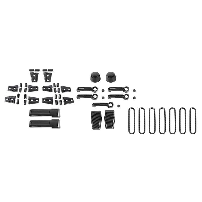  ABS Engine Hood Air Intake Decoration Door Handle Shell Cover Tailgate Glass Hinge Stickers For Jeep Wrangler JK 2007-2017 Interior Accessories