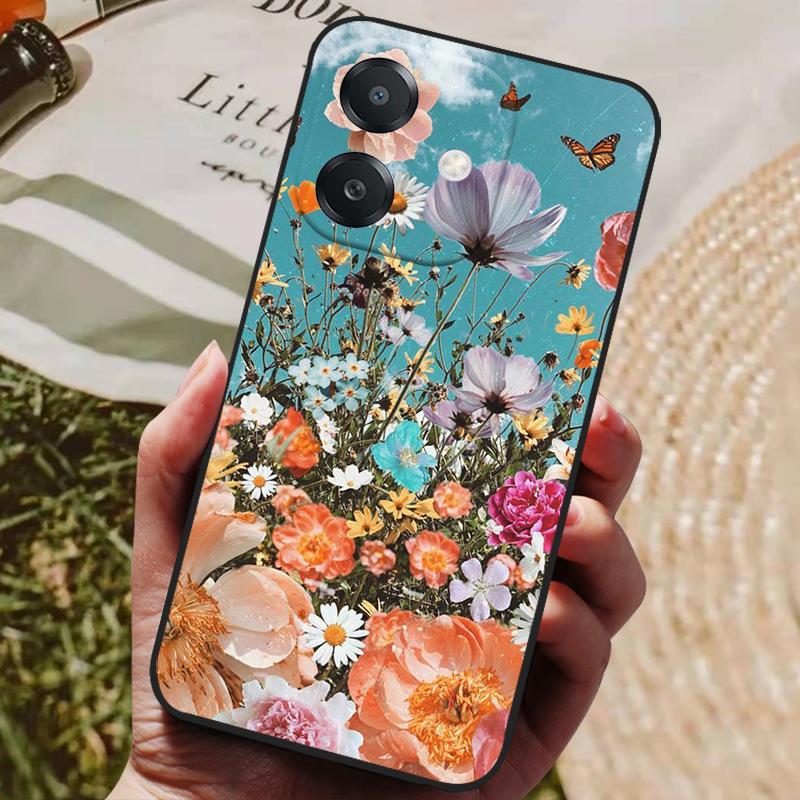 Para OPPO A3 A3x Funda Lujosa Cubierta Trasera de Silicona Funda de Teléfono para OPPO A3x 4G 5G Fundas A 3 3x Parachoques Suaves Coque A60 5G Lindas Capas