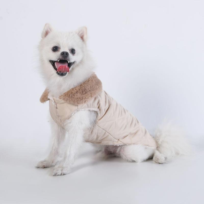 

Одежда для животных: Клетчатые хлопковые куртки, жилеты, одежда для собак тедди, маленькие куртки с хлопковой подкладкой, одежда для собак среднего и малого размера XL бежевый