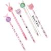 3Pcs Kawaii Butterfly Bunny Kitten Moon Sequin Neutral Pen Cute Cartoon Pen Black Ink Student Office School Stationery