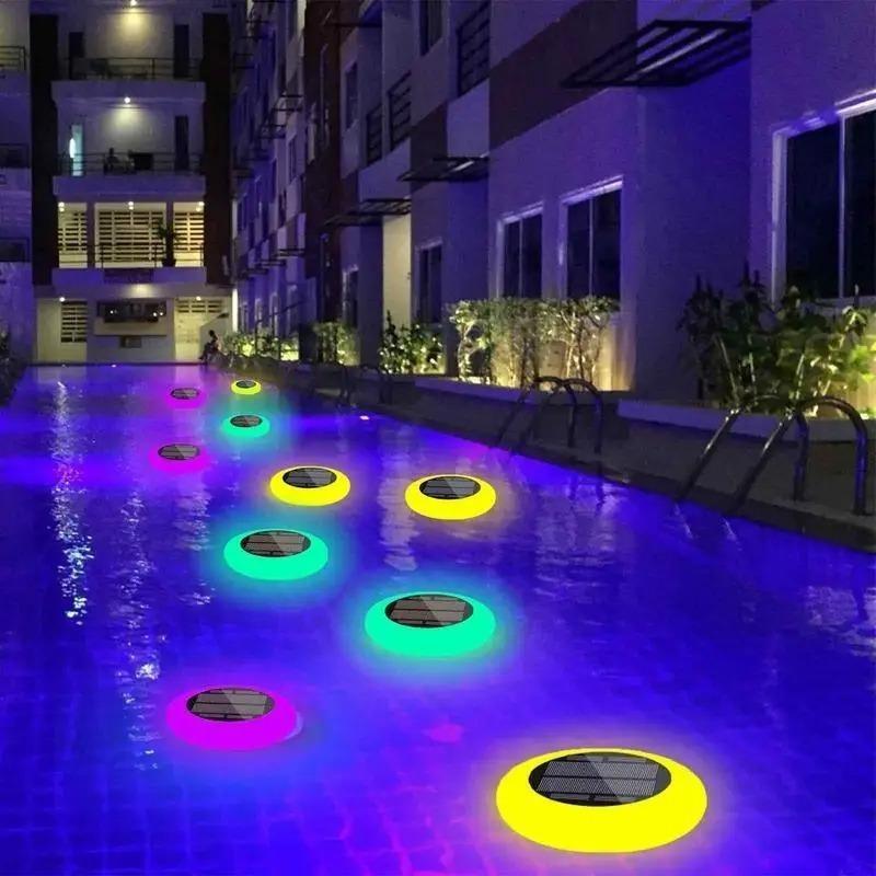 Solar Colorful Lawn Lamp Garden Landscape Lamp with Intelligent Light Control with Colorful Gradient Light & Definition