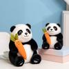 Stuffed Doll Multi Size Panda Plush Toy With Carrot Soft Black White Cute Sitting Room Decor Holiday Surprise Gift Collection