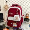 Female New Cartoon Cute Printed Backpack Male Junior High School Students and High School Students Large Capacity Leisure Bag Backpack.