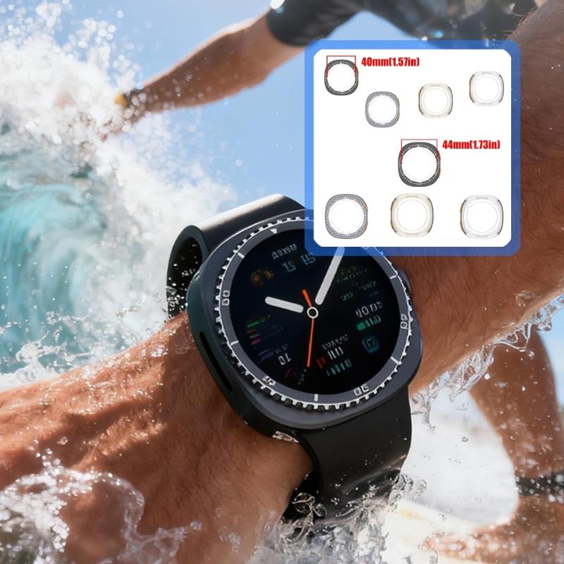 Ergonomic Stylish Metal Frame Cover Scratch Resistant Housing Protective Shell For Watch 8 40mm/44mm Modern Appearance