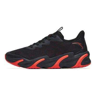 Amorti Respirant Léger Durable Chaussures de Course Basses Homme Baskets Noir Orange 112245523-1